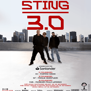 Show Sting 3.0 Brasil 2025 - Santander na Música